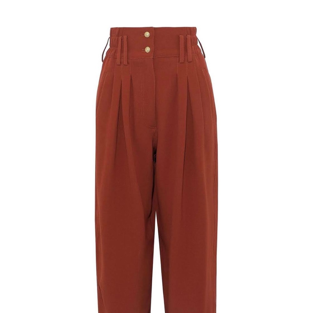 Balmain High Waist Tapered Trousers - Size 36/US Size 4